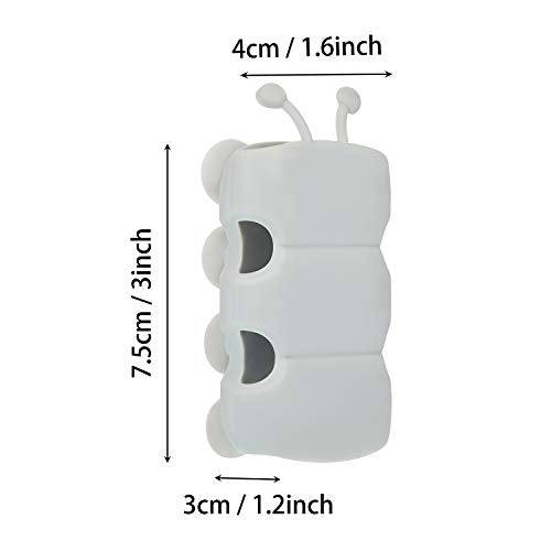 Riakrum 4 Pieces Silicone Shower Head Holder Universal Relocatable Silicone Shower Bracket Non Drilling Movable Fixed Seat Handheld Accessories