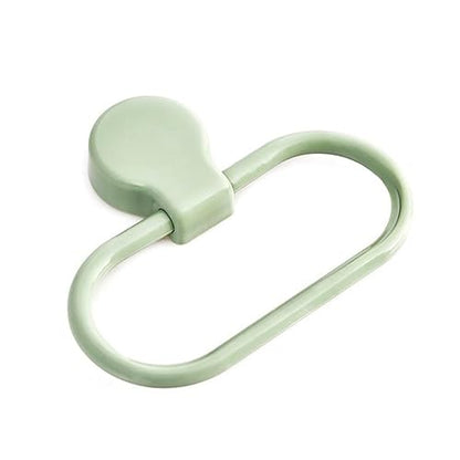 POPETPOP Self Adhesive Towel Holder Ring Green No Drilling Bathroom Towel Rack Abs Material Easy Peel and Stick Installation for Kitchen and Bathroom Use