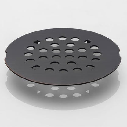Snap-in Shower Drain Cover 4-1/4 inch Shower Strainer Grid Round (1, Oil Rubbed Bronze) - color: Oil Rubbed Bronze