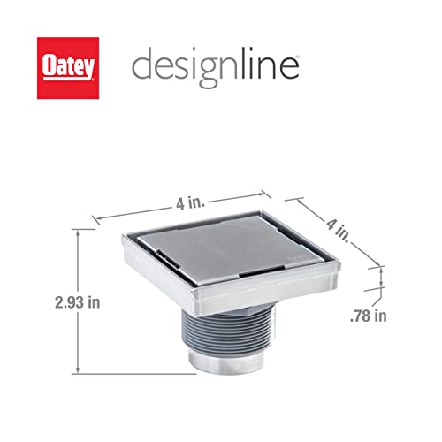 Designline 4 inch. x 4 inch. Square Drain Tile-in Grate | (Pack of 3) - size: 4" (Pack of 3), style: Tile-In