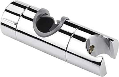 Adjustable Shower Head Holder for Slide Bar 18-25MM, ABS Chrome | Universal 18-25MM O.D. Rail Head Bracket Holder for Slider Clamp Bathroom Replacement 360 Degree Rotation Sprayer Holder