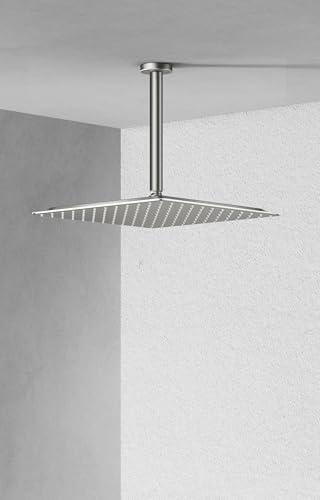 VBFF-Shower Head,rain shower head, 12 inch- Square Shower Head, 1.8 GPM Flow Rate, rainfall showerhead,VBFF09 (Brushed Nickel) - color: Brushed Nickel, size: 12 Inch