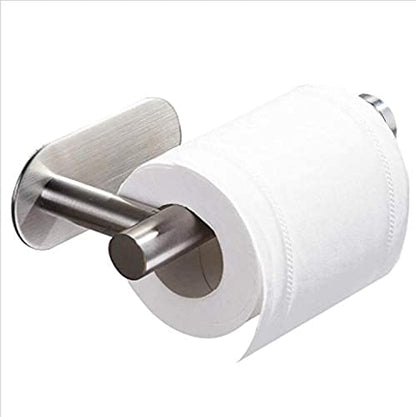 DGWHYC 3M Self-Adhesive Toilet Paper Holder No Drilling, SUS 304 Stainless Steel Brushed Nickel Wall Mounted Tissue Roll Holder for Bathroom, RV, Kitchen, Easy Install, Rust-Proof (DG-TPA22 Silver) - color: Silver