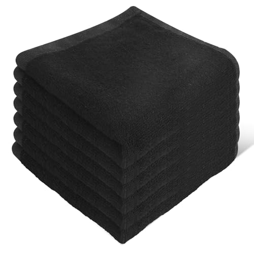 6 Pack Bamboo Fiber Washcloths Face Towels for Body | 12x12 inch bamboo fiber washcloths with super soft, skin friendly fabric. Machine washable for face, body and bathroom use.