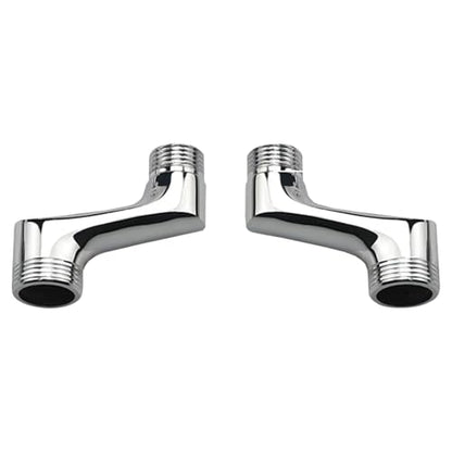 2Pcs Shower Head Adapter, Brass Shower Head Extender, Adjustable Swivel Arm, 1/2 3/4 Offset Connection, Excentric Toilet Connection Extender