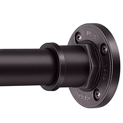 Industrial Shower Curtain Rod - 2-in-1 Design Tension Curtain Rod - Never Rust Non-Slip 43 to 72 Inch Stainless Steel, Bronze Window Curtain Rod - color: Bronze, size: 43-72 Inches
