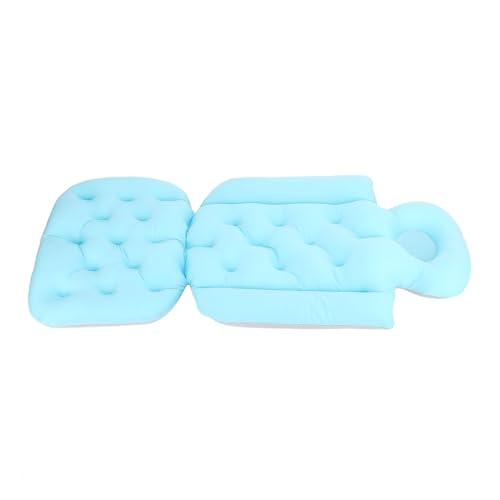 Bathtub Full Body Mat Non Slip Breathable, Soft Supportive Bath Pillow, Comfortable Tub Cushion for Adult, Relaxing Bathing Experience, Lightweight + Antislip, 33.86x14.57in (Light Blue) - color: Light Blue