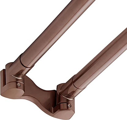 Signature Hardware 466777 60" Curved Brass Shower Rod Brushed Nickel - color: Brushed Nickel