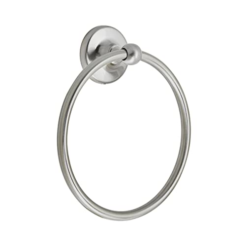 Amerock Wall Mounted Brushed Nickel Towel Ring, Small Hand Towel Holder, Bathroom Accessories, Bath Hardware, Kitchen Towel Holder - color: Brushed Nickel