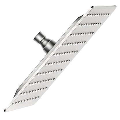 VBFF-Shower Head,rain shower head, 10 inch- Square Shower Head, 1.8 GPM Flow Rate, rainfall showerhead,VBFF08 (Brushed Nickel) - color: Brushed Nickel, size: 10 Inch