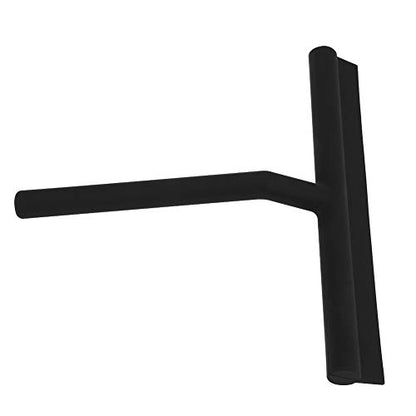 Squeegee for Glass Doors, Rubber Squeegee Head and Stainless Steel Holder for Glass Doors, Bathroom, Shower Doors, Mirrors, Tiles, and Car Windows
