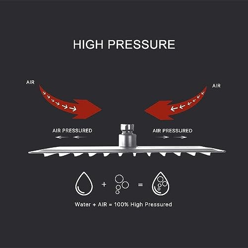 Shower System ‎Polished Chrome Bathroom 10 Inch Rain Shower Head Ceiling Mount with Handheld Luxury High Pressure Shower Combo Set Shower Faucet Rough-in Valve Body and Trim Kit - color: Polished Chrome, size: 10 Inch
