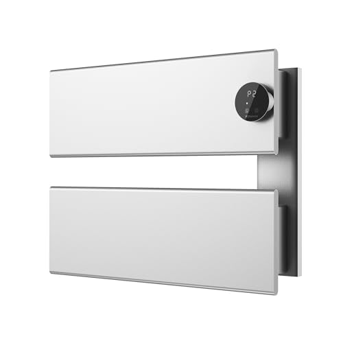 K&KALONZO Electric Towel Warmer Wall Mounted, Fast Heat in 2 Min, NTC Safety | 5 Timers & 3 Heat Levels Control, 2H Rapid Dry, Plug-In/Hardwired, Anti-Scald, Aluminum Heated Towel Rack for Bathroom, K2RS - color: Silver, size: 2-Bar