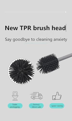 Toilet Plunger and Brush Set Heavy Duty Toilet Plunger with Long Handle, Sturdy Toilet Brush Holder Combo, This toilet pump also Bathroom Cleaning Tools Kit for Sink, Shower Drain, Floor Drain