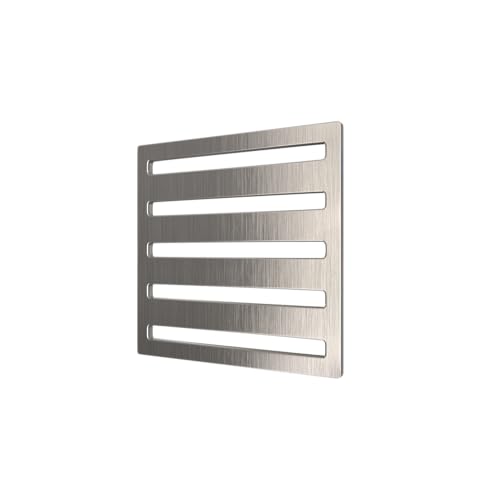 36x60 Shower Pan, Single Curb, Brushed Nickel Square Grate | Leak-Proof, Flat-Bottom, Tileable Shower Base Pan, Pre-Pitched with Integrated Drain and Splash Walls for Bathroom Remodels - color: Center Drain, Single Curb, Brushed Nickel