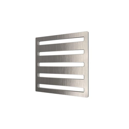 36x60 Shower Pan, Single Curb, Brushed Nickel Square Grate | Leak-Proof, Flat-Bottom, Tileable Shower Base Pan, Pre-Pitched with Integrated Drain and Splash Walls for Bathroom Remodels - color: Center Drain, Single Curb, Brushed Nickel