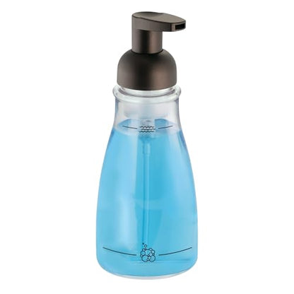 iDesign Refillable Foaming Soap Dispenser for Kitchen or Bathroom Vanity - Clear/Bronze - color: Clear/Bronze, style: Pack of 1