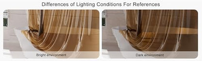 AmazerBath Shower Curtain Liner, EVA Clear Orange-Brown Heavy Duty Shower Curtain and Liner 2-in-1, 72x72 Luxury Plastic Weighted Bathroom Shower Liner, 12 Rustproof Grommets & 3 Heavyweight Stones - color: Rainbow Sunset, size: 72"W x 72"L (Pack of 1)