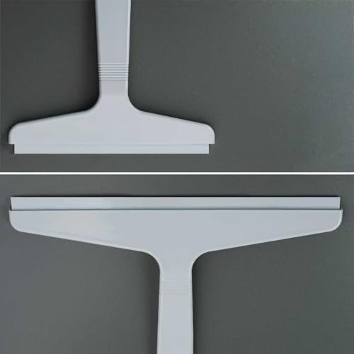 New Talent 2 PCS Shower Squeegee White, for Shower Glass, Shower Doors, Bathroom, Window and Car Glass(1 Large and 1 Small) - color: White