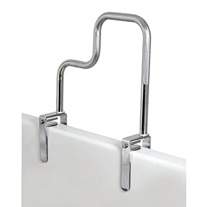 Carex Tri-Grip Bathtub Handle Grab Bar with Chrome Finish, Bathtub Grab Bar for Seniors and Handicap, Detachable Toilet Safety Frame with Handles for Assistance in Getting In and Out of Tub - style: Tri-Grip