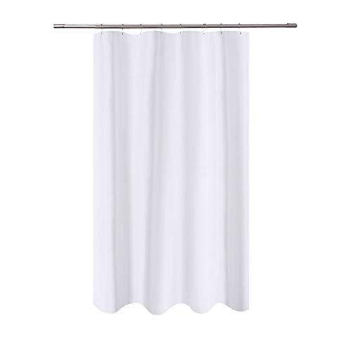 N&Y HOME Fabric Shower Curtain Liner 48 x 72 inches Bath Stall Size, White | Hotel Quality, Bottom Magnets, Machine Washable, Water Repellent, 48x72 Bathroom Curtain with Grommets - color: White, size: 48"W x 72"L (Pack of 1)