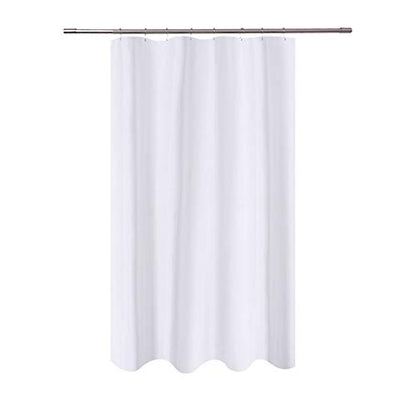 N&Y HOME Fabric Shower Curtain Liner 48 x 72 inches Bath Stall Size, White | Hotel Quality, Bottom Magnets, Machine Washable, Water Repellent, 48x72 Bathroom Curtain with Grommets - color: White, size: 48"W x 72"L (Pack of 1)