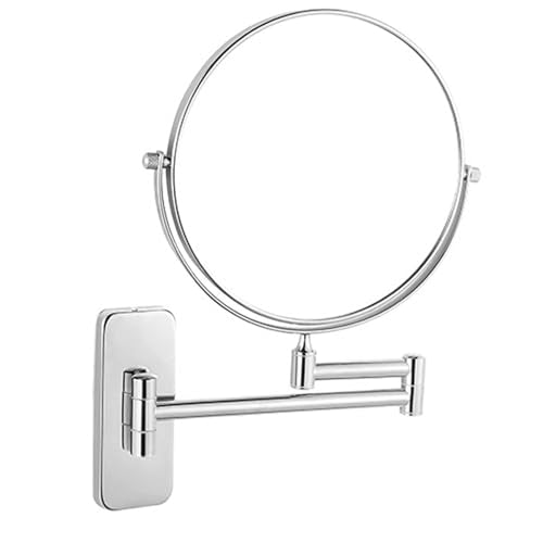 Wall Mounted Makeup Mirror for Bathroom and Hotel, Magnifying Vanity Mirror with Double Sided Design, Swivel and Extendable Arm, Clear Reflection for Beauty Care, Grooming and Daily Use - color: A, size: 10X