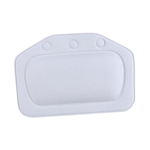 Ipetboom Sponge Bathtub Pillow with Suction Cups Waterproof Bath Cushion for Relaxation Light Blue Spa Headrest for Adults for Comfortable Bathing