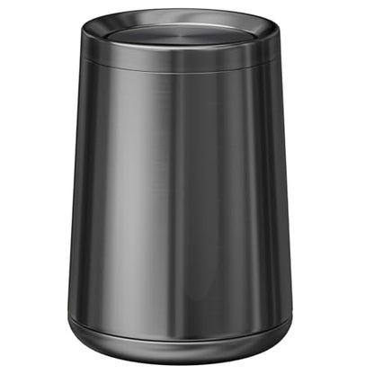 10 L/2.6Gallen,Swing Lid Trash Can,Brushed Stainless Steel Garbage Can with Flipping Lid,for Bathroom, Kitchen,Living Room,Bedroom,Hotel (Black Gold) - color: black gold