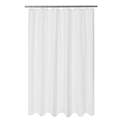 Embossed Microfiber Shower Curtain Liner 71 x 84, White | Extra Long, Machine Washable, Bottom Magnets, Water Repellent, 71x84 inches Soft Fabric Shower Curtain for Bathroom - color: White, size: 71"W x 84"L (Pack of 1)