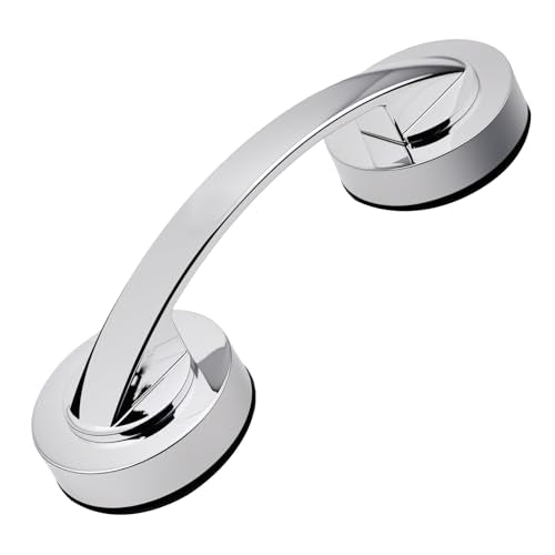 Suction Cup Handle for Glass Shower Door, Window, Suction Grab Bars, Sliding Doors Handle for Bathroom Cabinets Wardrobes, Silver