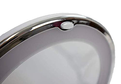 5 STAR SUPER DEALS 10x Magnifying Suction Cup Mirror with 14 LED Lights - 6.5" Bathroom Makeup Vanity Mirror with Adjustable Light, 360 Rotating Flexible Gooseneck & Power Lock