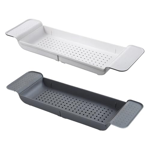 Expandable Bathtub Tray Adjustable Bathtub Storage Shelf Holder For Book Wine Phone Multifunctional Bathroom Tub Rack