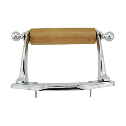 Stylish Wall Mount Toilet Paper Holder 6.5" W Chrome Plated Solid Brass Easy Install Toilet Tissue Paper Holders with Wooden Roll for Bathrooms Includes Hardware Renovators Supply Manufacturing - color: Chrome Knight