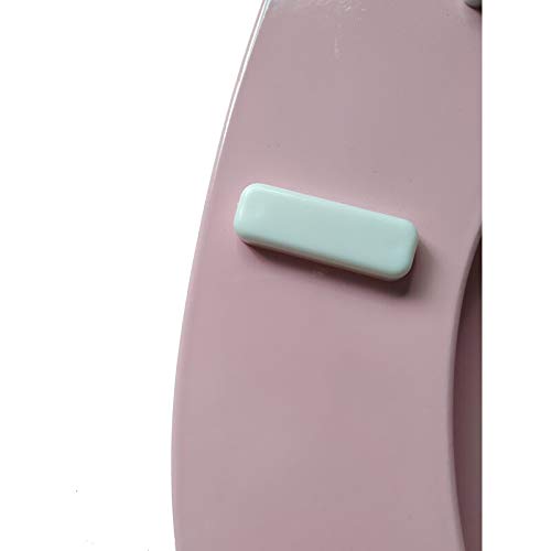 J&V Textiles Round Wooden Toilet Seat With Beveled Edge (Pink)* - color: Pink