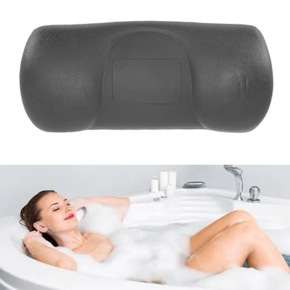 Bathtub Pillow, PU Suction Cup Bath Cushion Bathing Accessories for Home Bathroom Hot Tub Spa