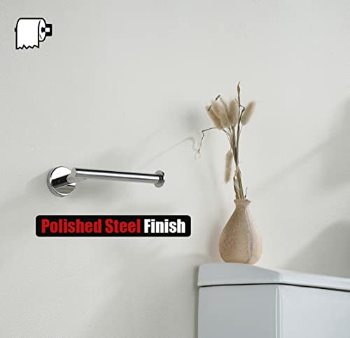 JQK Chrome Toilet Paper Holder, 5 Inch 304 Stainless Steel Thick 8mm Tissue Paper Dispenser for Bathroom, Hold Mega Rolls, Polished Chrome Wall Mount, TPH120-CH - color: Chrome, size: Knob