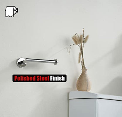 JQK Chrome Toilet Paper Holder, 5 Inch 304 Stainless Steel Thick 8mm Tissue Paper Dispenser for Bathroom, Hold Mega Rolls, Polished Chrome Wall Mount, TPH120-CH - color: Chrome, size: Knob