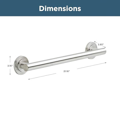 Franklin Brass Voisin (1-Pack) 18' ADA Grab Bar Bathtub Handle Safety Grip in Stainless Steel 1-1/4' diameter Wall Mount Shower Handicap VOI5918-SS