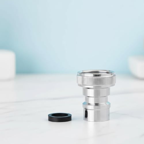 Universal Faucet Adapter Kit with Snap-On Design | 15/16”-27 Male to 55/64”-27 Female Thread Converter for Portable Dishwasher/Sink Hose/Aerator