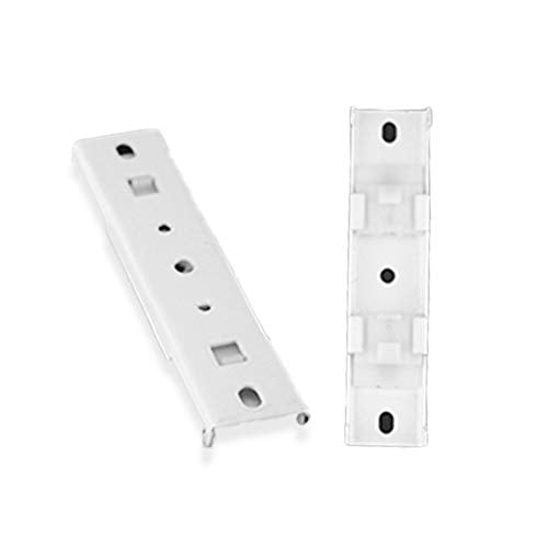 Straight Curtain Track Double Ceiling Brackets, White, 6 Pack, Ceiling Mount Curtain Support, Track Accessories - color: White, size: Double Ceiling Brackets