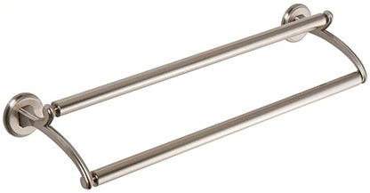 Ginger Double Towel Bar (32-inch) Solid Brass Towels Racks for Bathroom, Satin Nickel - color: Satin Nickel, size: 32" Double Towel Bar