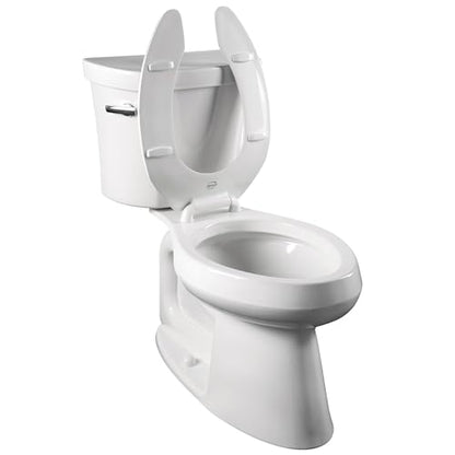 BEMIS 955SSCT 047 Commercial Heavy Duty Open Front Toilet Seat without Cover will Never Loosen & Reduce Call-backs, Round, Plastic, Black - color: Black, size: Round