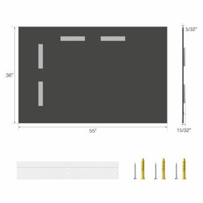 Frameless Bathroom Mirror, 55"x36" Beveled Bathroom Mirror | Wall Mount Mirrors for Vanity Bedroom Entryway Living Room Hangs Horizontally or Vertically - size: 36"L x 55"W
