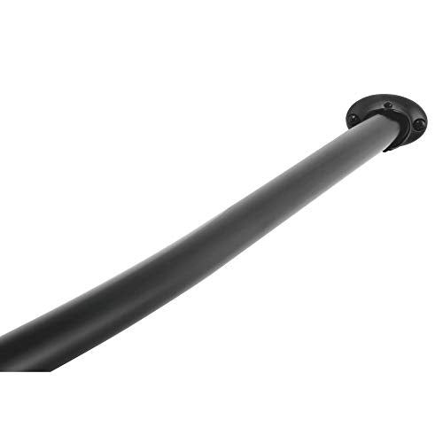 Kingston Brass CC3170 Edenscape 47"-60" Stainless Steel Adjustable Curved Shower Curtain Rod, Matte Black - color: Black