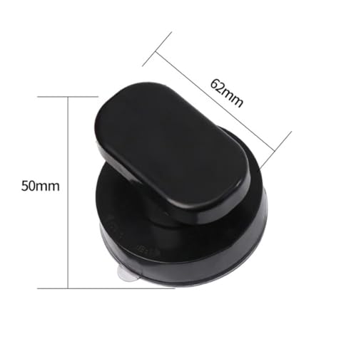 Glass Handle, Suction Cup Handle, Suitable for Bathroom Sliding Door, Cabinet, Terrace Sliding Door, Shower Handrail. No Hole Punching - color: Small Black