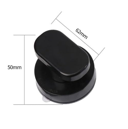 Glass Handle, Suction Cup Handle, Suitable for Bathroom Sliding Door, Cabinet, Terrace Sliding Door, Shower Handrail. No Hole Punching - color: Small Black
