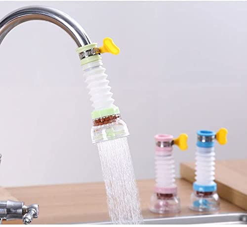 360°Rotary Faucet Spout Water Filter 3PCS Filter Sprayer Faucet Water Saving Device Pressurized Shower Faucet Accessories Home Kitchen Faucet Filter Silicone Spout Long Life