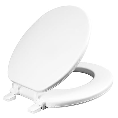 Mayfair Economy Soft Cushion Padded Toilet Seat, Round, White