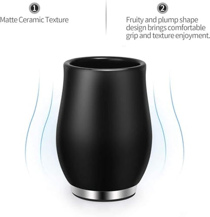 RQYIXI Bathroom Accessories Set 4 Pcs Toothbrush Holder Soap Dispenser Ceramic Bathroom Accessory Set with Toothbrush Cup Soap Dish Tumbler Black - color: K-black